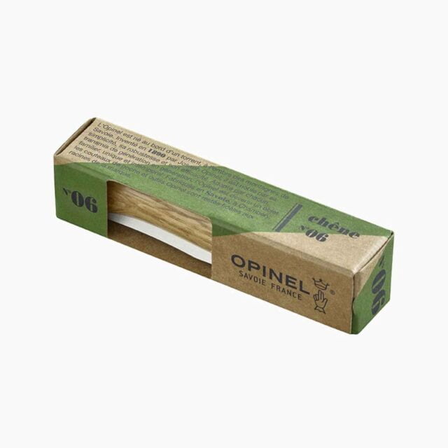 Opinel - Couteau de Poche N°06 Chêne - Lame acier inoxydable 7 cm - Manche Bois - Made in France