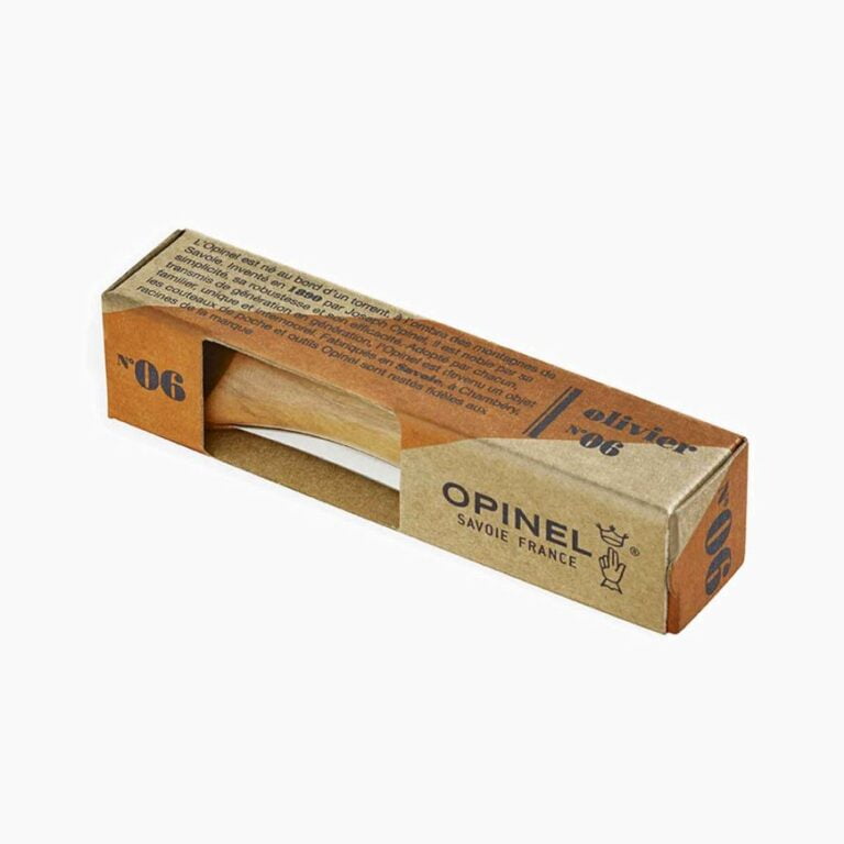 Opinel - Couteau de Poche N°06 Olivier - Lame acier inoxydable 7 cm - Manche Bois - Made in France