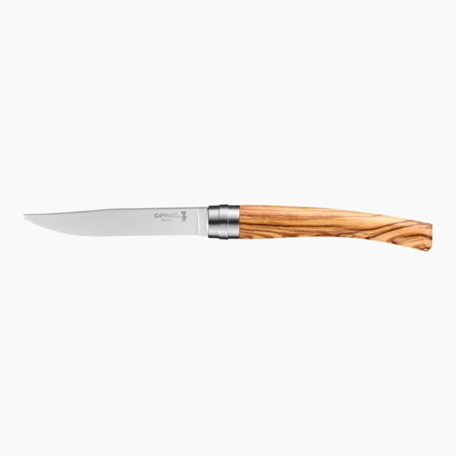 olivier 1 Opinel - Coffret 4 couteaux de table Chic Olivier - Lame Yatagan acier inoxydable 10 cm - Manche bois - Nouvelle collection - Made in France