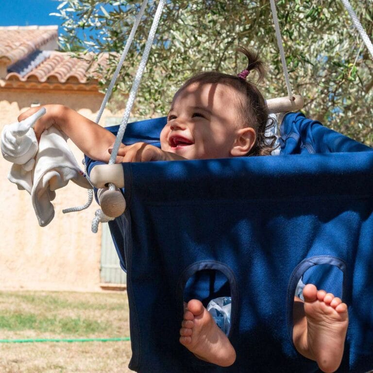 Petite Planète - Hamac pour bébé Zébul'hamac bleu navy