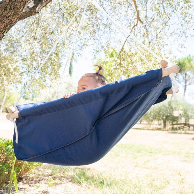 Petite Planète - Hamac pour bébé Zébul'hamac bleu navy