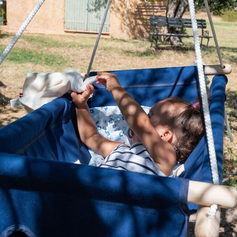 Petite Planète - Hamac pour bébé Zébul'hamac bleu navy