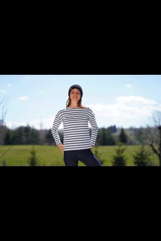 Le t-shirt Propre - Le t-shirt fabriqué en France – Marinière blanc