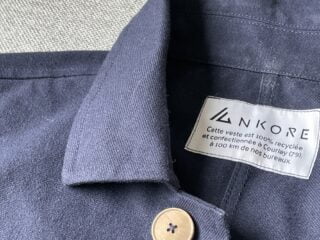 Marques de France veste femme bleu de travail Ankore col Ankore Bleu de Travail - Veste Femme
