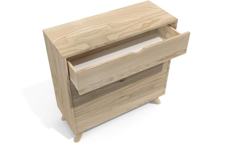 ABC MEUBLES - Commode Scandinave en bois massif Viking