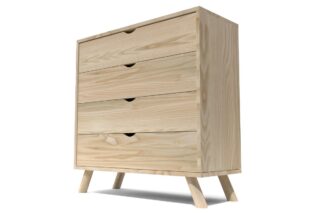 ABC Meubles - Commode Scandinave en bois massif Viking