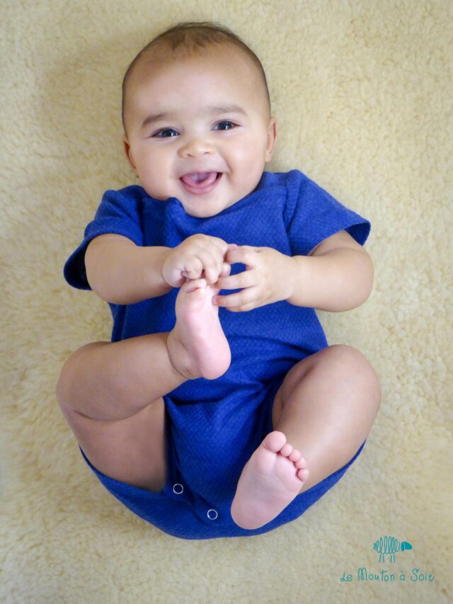 Le Mouton à Soie - combishort bébé PRECOMMANDE