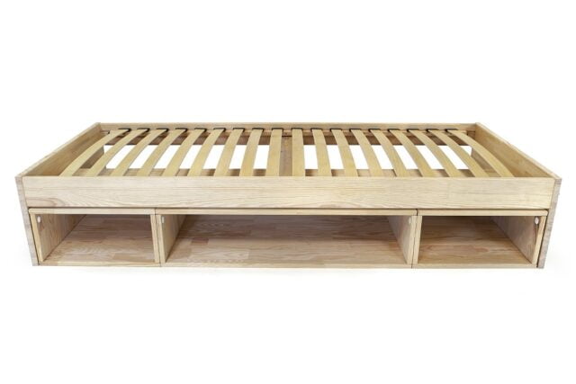 ABC MEUBLES - Lit avec rangement Maël 90x200