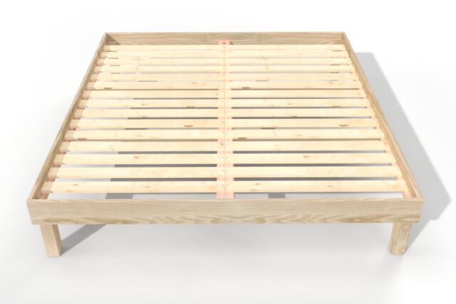 ABC MEUBLES - Lit queen size 180x200 Confort en bois massif