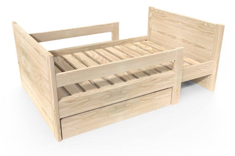 ABC MEUBLES - Lit évolutif enfant avec tiroir bois