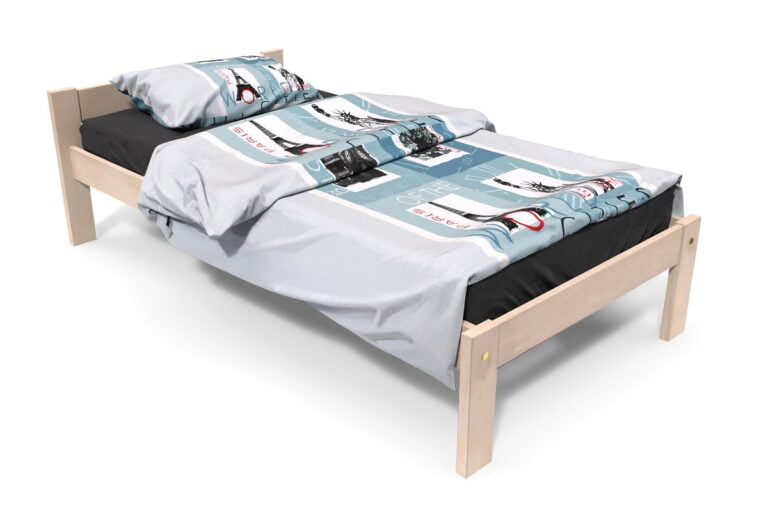 ABC MEUBLES - Lit 90x190 enfant en bois hêtre Simply