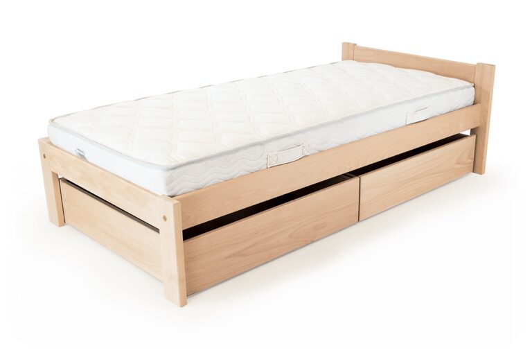ABC MEUBLES - Lit 90x190 enfant en bois hêtre Simply