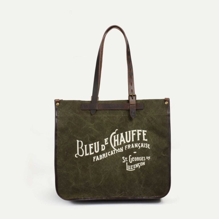 Bleu De Chauffe - Cabas BAZAR - Kaki Foncé stonewashed