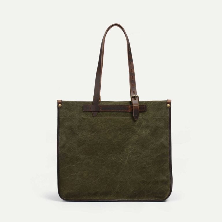 Bleu De Chauffe - Cabas BAZAR - Kaki Foncé stonewashed