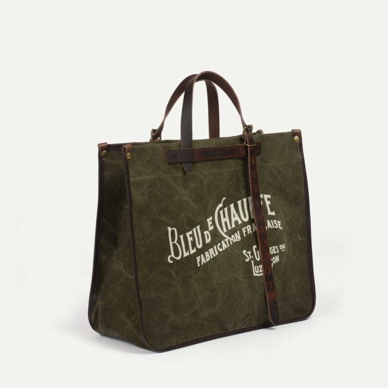Bleu De Chauffe - Cabas BAZAR - Kaki Foncé stonewashed