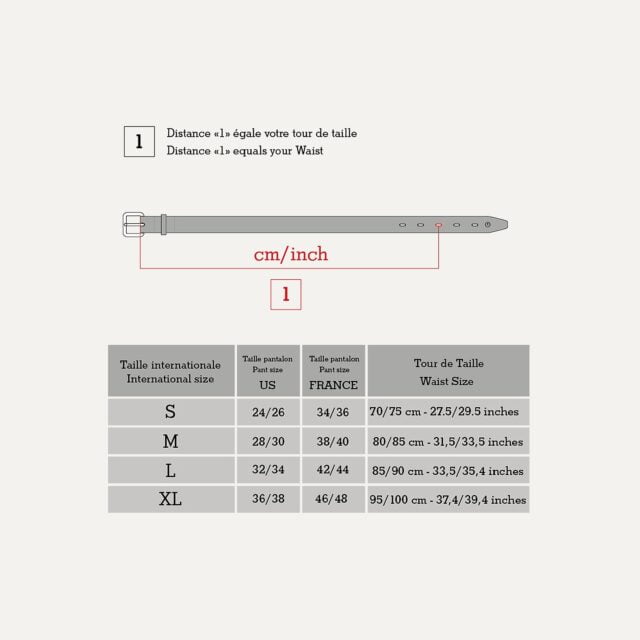 Bleu De Chauffe - Ceinture Maillon - Naturel