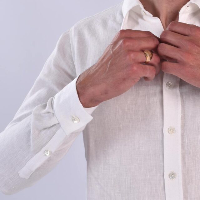 Aatise - chemise blanche zeus 100% lin uni made in france