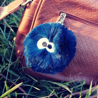 Les Crodoux - Peluche porte-clef TIDOUX bleu