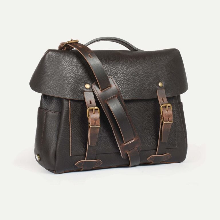 Bleu De Chauffe - Eclair Heroes - Sac moto cuir Marron brun