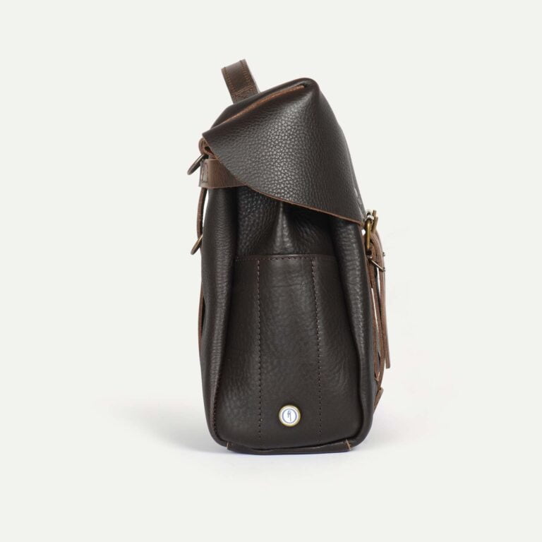 Bleu De Chauffe - Eclair Heroes - Sac moto cuir Marron brun