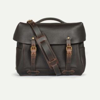 Bleu de Chauffe - Eclair Heroes – Sac moto cuir Marron brun