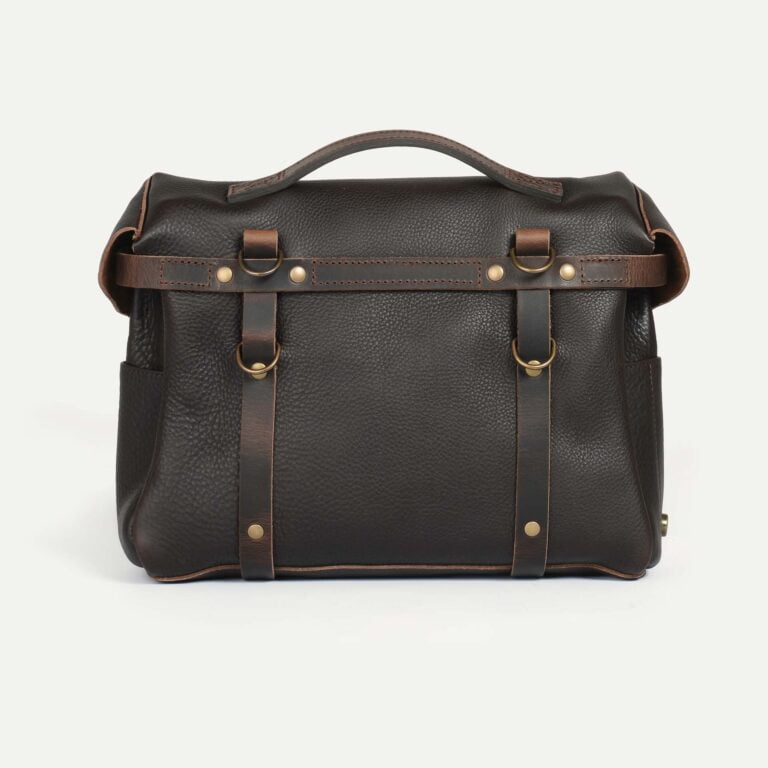 Bleu De Chauffe - Eclair Heroes - Sac moto cuir Marron brun