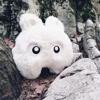 Peluche TIMIDOUX Blanc par la marque Les Crodoux Les Crodoux - Peluche TIMIDOUX Blanc