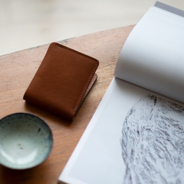 Bleu De Chauffe - Portefeuille Peze - Brun ambré