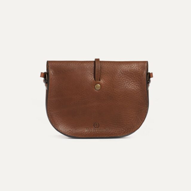 Bleu De Chauffe - Mini sac postier Java - Brun ambré