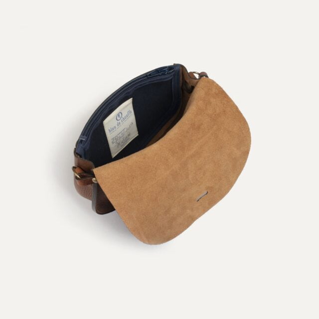 Bleu De Chauffe - Mini sac postier Java - Brun ambré