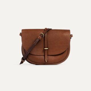 Bleu de Chauffe - Mini sac postier Java – Brun ambré