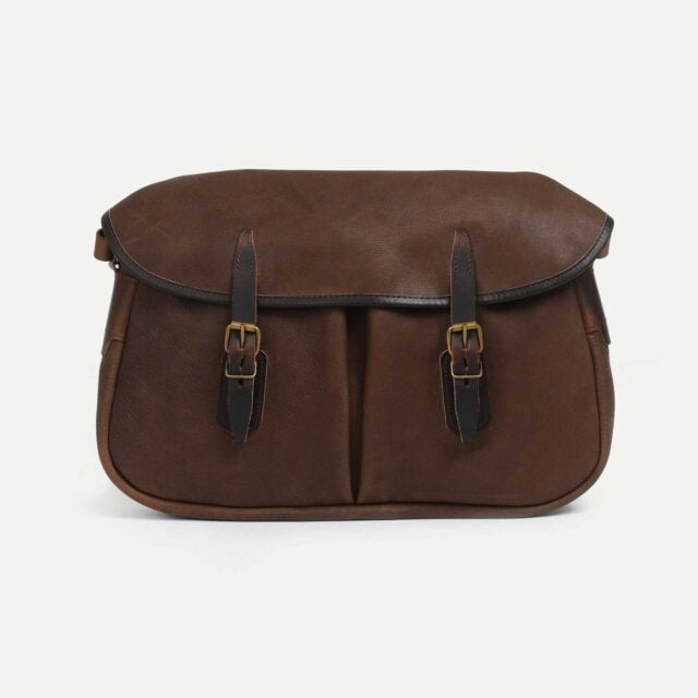 Bleu de Chauffe - Musette du Pêcheur M - Café / Cuir Waxé - new