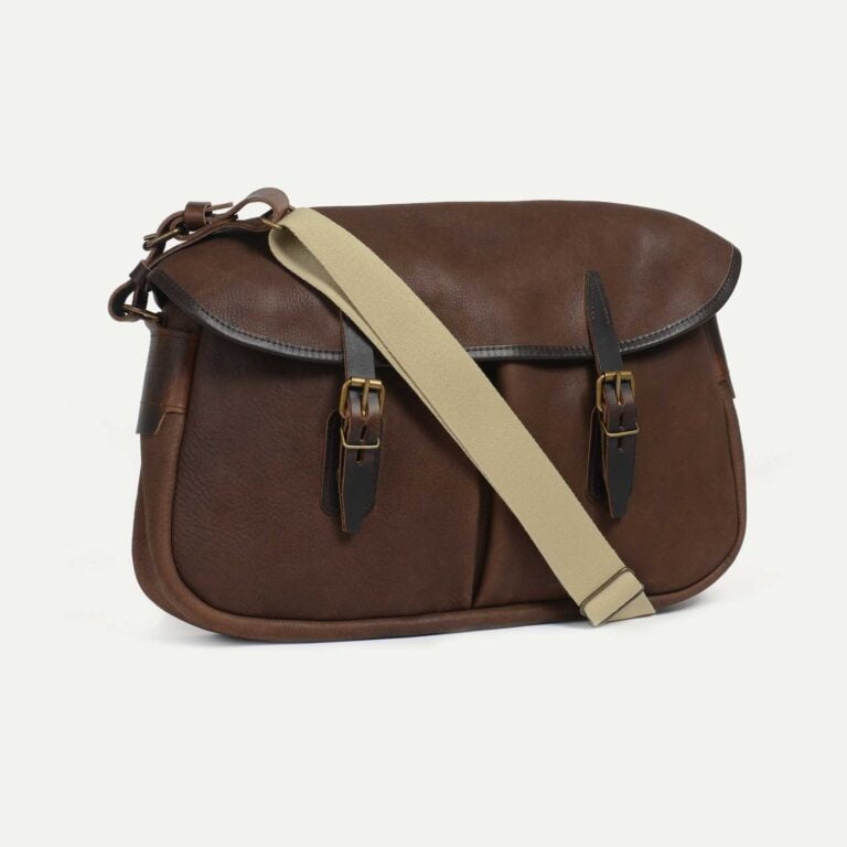 Bleu de Chauffe - Musette du Pêcheur M - Café / Cuir Waxé - new