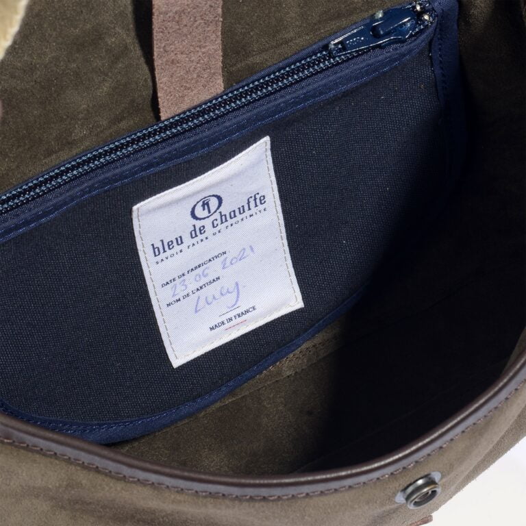 Bleu De Chauffe - Musette du Pêcheur XS / Cuir Velours - Musk