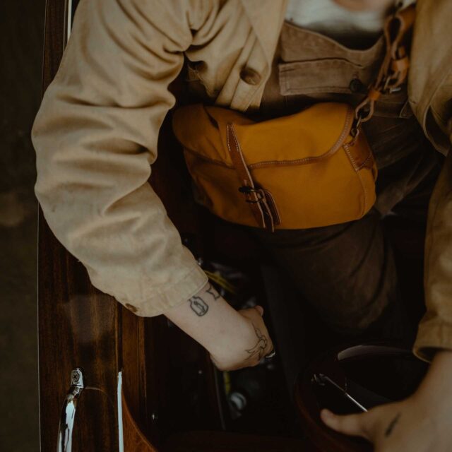 Bleu De Chauffe - Musette du Pêcheur XS / toile - Ocre Jaune