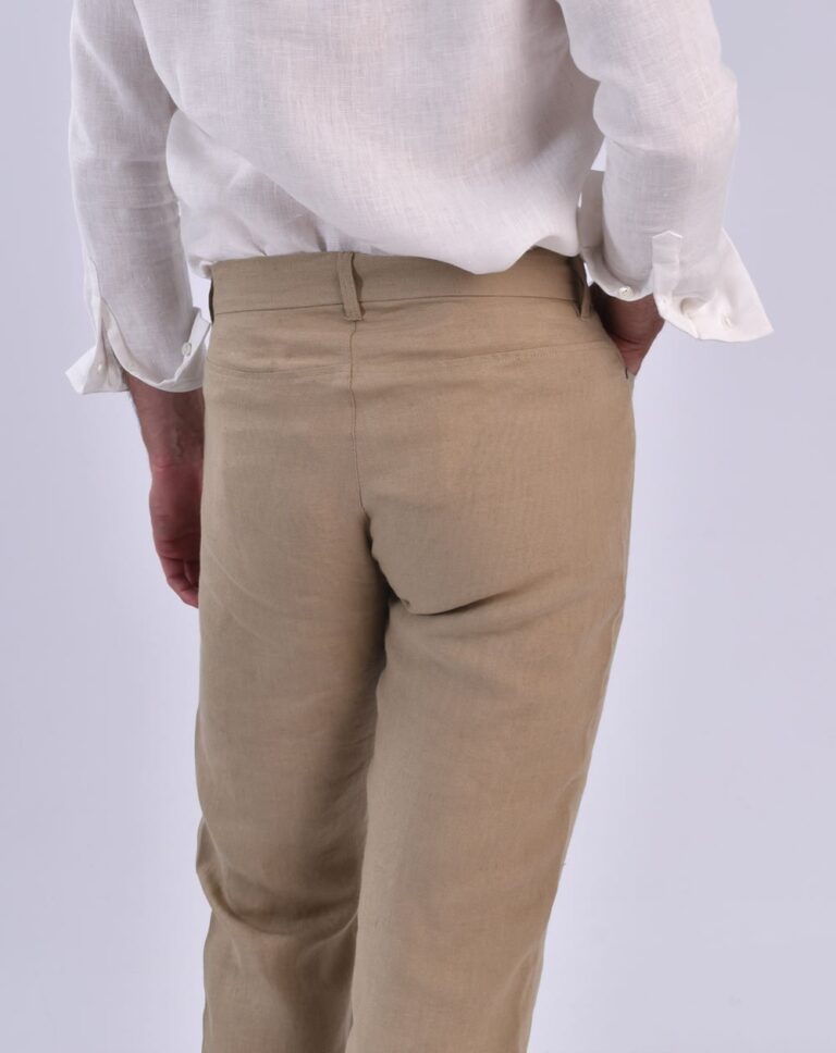 Aatise - pantalon droit en lin made in france zanzibar beige