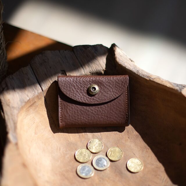 Bleu De Chauffe - Porte monnaie du cordonnier Talbin - Brun ambré