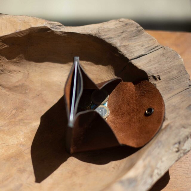 Bleu De Chauffe - Porte monnaie du cordonnier Talbin - Brun ambré