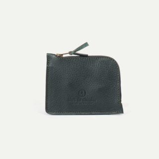 Porte monnaie zippé As / M – Bleu Paon par la marque Bleu de Chauffe Bleu de Chauffe - Porte monnaie zippé As / M – Bleu Paon