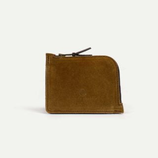 Porte monnaie zippé As / M – Marron Noisette par la marque Bleu de Chauffe Bleu de Chauffe - Porte monnaie zippé As / M – Marron Noisette