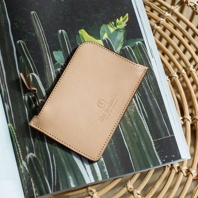 Bleu De Chauffe - Porte monnaie zippé Pognon / L - Marron Brun