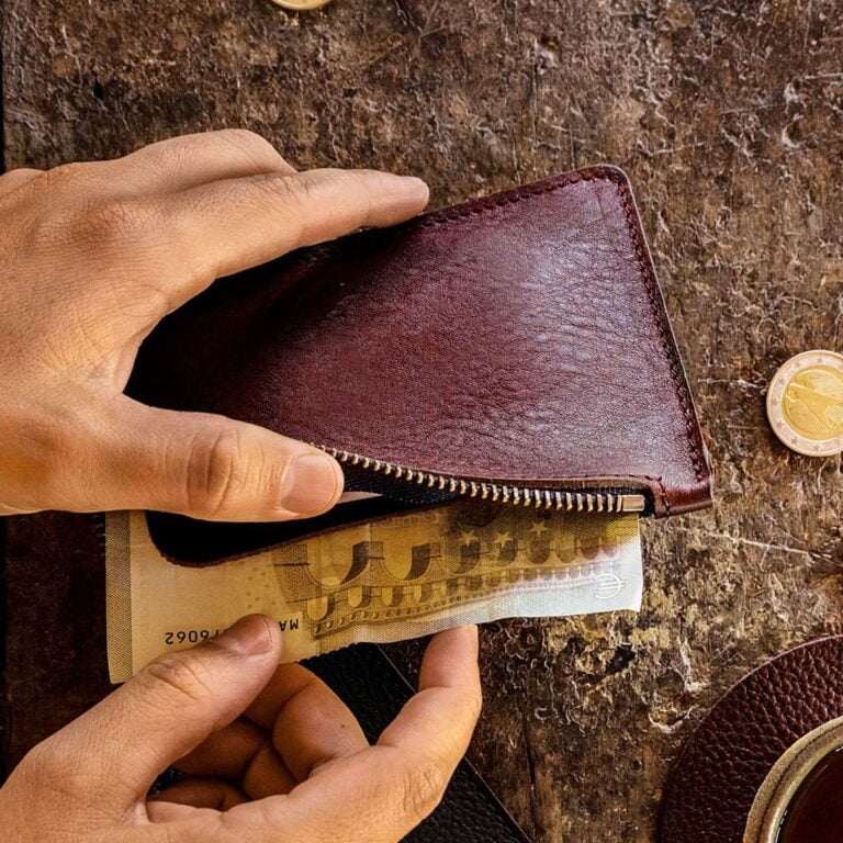 Bleu De Chauffe - Porte monnaie zippé Pognon / L - Marron Noisette