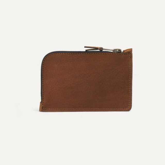 Bleu De Chauffe - Porte monnaie zippé Pognon  / L - Brun ambré