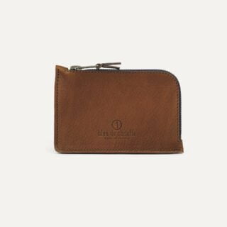 Bleu de Chauffe - Porte monnaie zippé Pognon  / L – Brun ambré