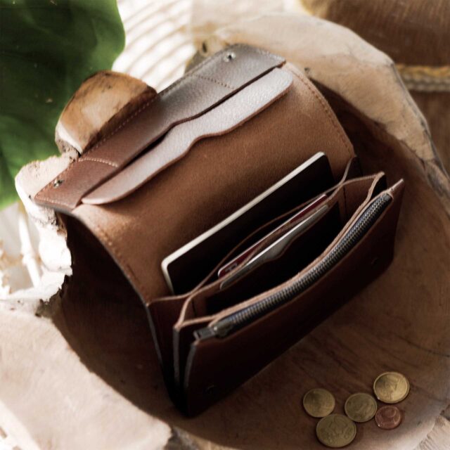 Bleu De Chauffe - Portefeuille Maltese - Brun ambré