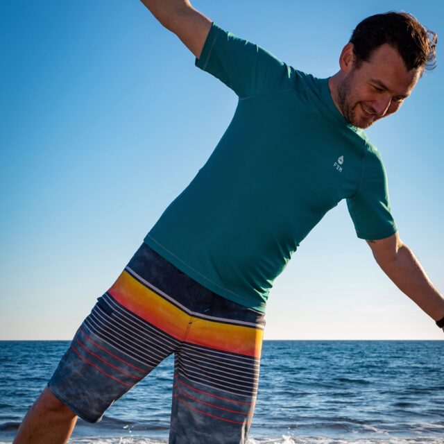 rashguardF2MhommeMCvertmadeinFrancedevantAnthony F2M - Rashguard UPF50+ durable Made in France manches courtes homme