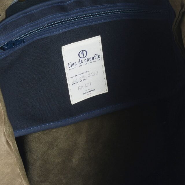 Bleu De Chauffe - Sac à dos Camp / Cuir Velours - Musk