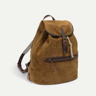 Bleu de Chauffe - Sac à dos Camp / Cuir Velours – Marron Noisette