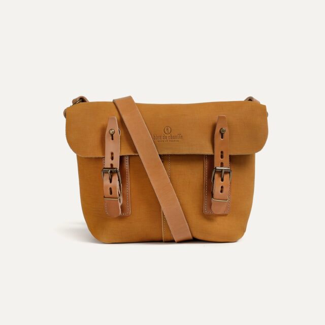 Bleu de Chauffe - Sac besace Louis - Miel / Cuir Waxé - new