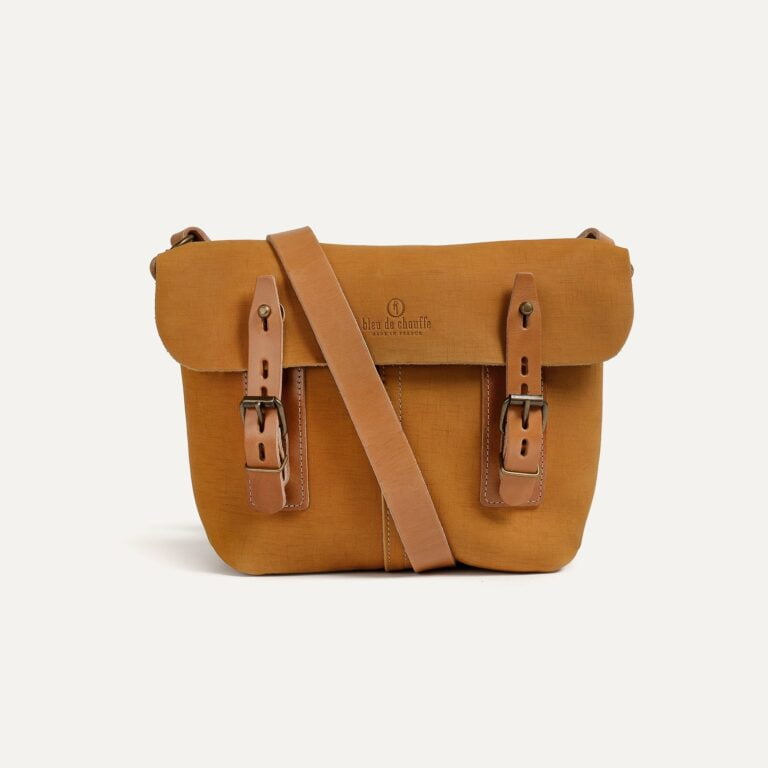 sac besace louis miel cuir waxe Bleu de Chauffe - Sac besace Louis - Miel / Cuir Waxé - new